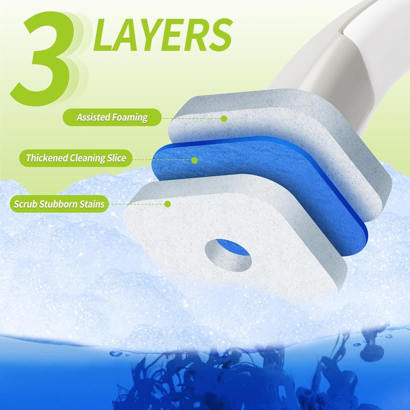 IVYROLL Toilet Bowl Cleaner Wand Refills Compatible with CLOROX, 21 Count Disposable Toilet Brush Refills, Replacement Heads for Toilet Cleaning System - Image 4
